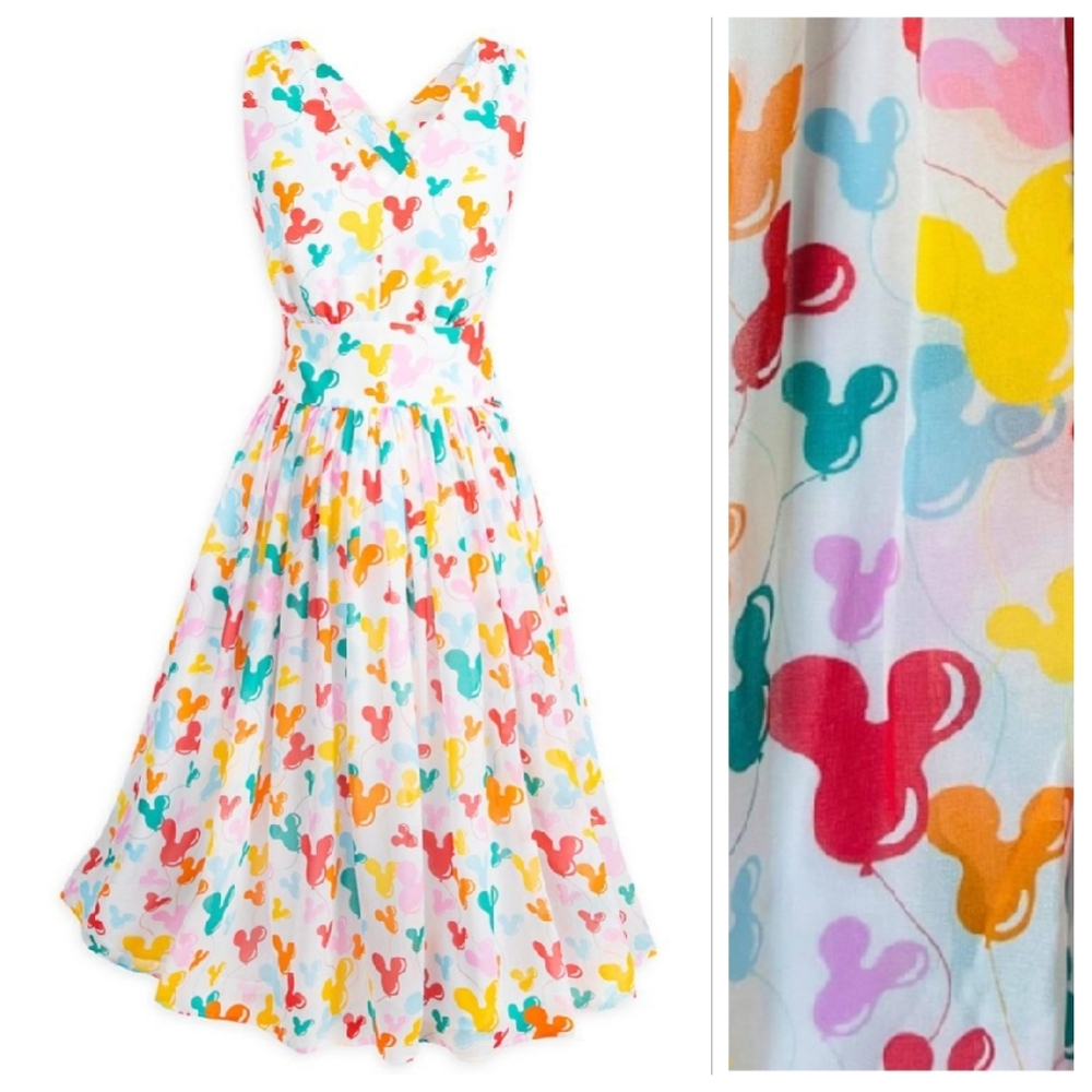 NWT Disney The Dress Shop Minnie Mickey Mouse Head Balloons Dress
